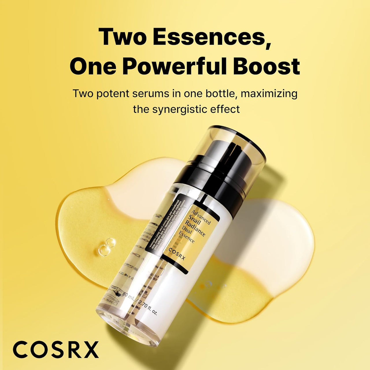 COSRX Advanced Snail Radiance Dual Essence 80ml | Brightening & Hydrating Snail Mucin Serum