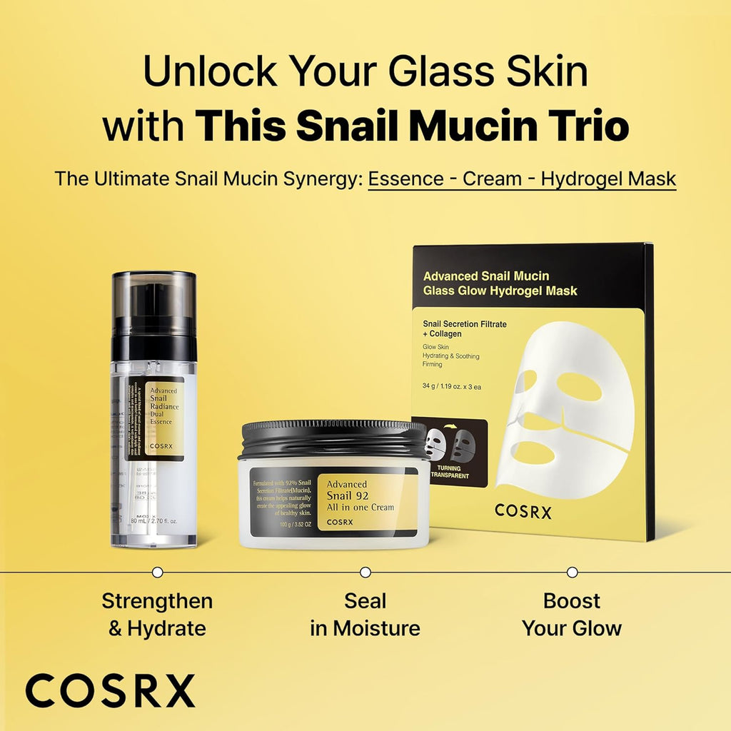 COSRX Advanced Snail Radiance Dual Essence 80ml | Brightening & Hydrating Snail Mucin Serum