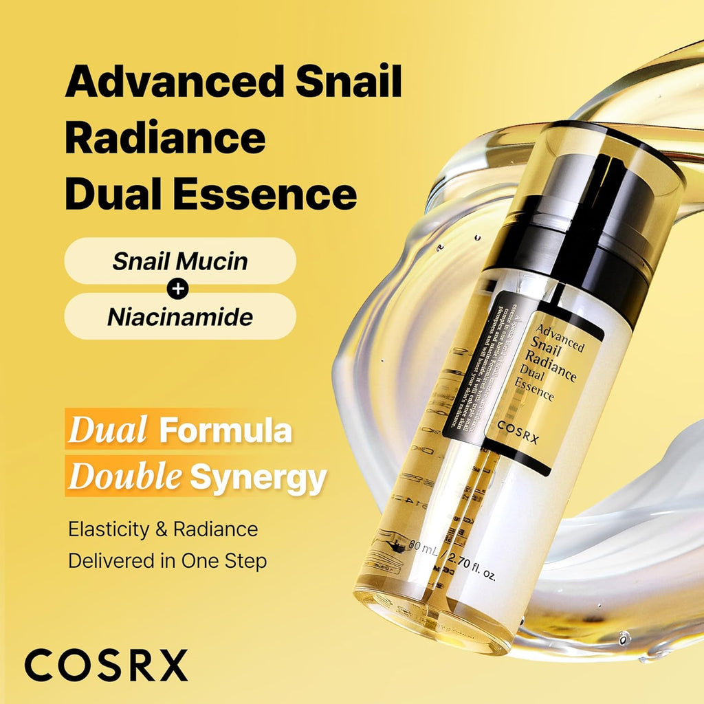 COSRX Advanced Snail Radiance Dual Essence 80ml | Brightening & Hydrating Snail Mucin Serum