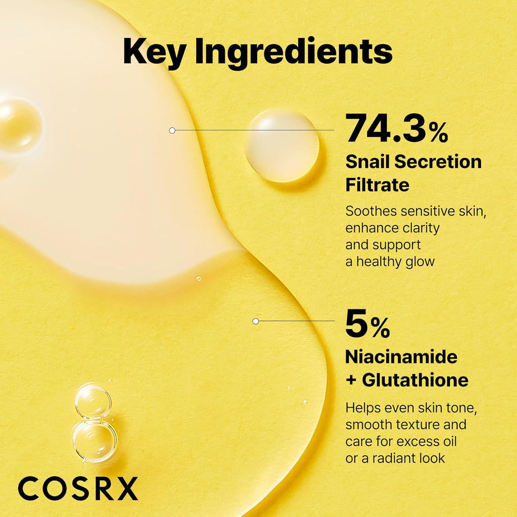 COSRX Advanced Snail Radiance Dual Essence 80ml | Brightening & Hydrating Snail Mucin Serum