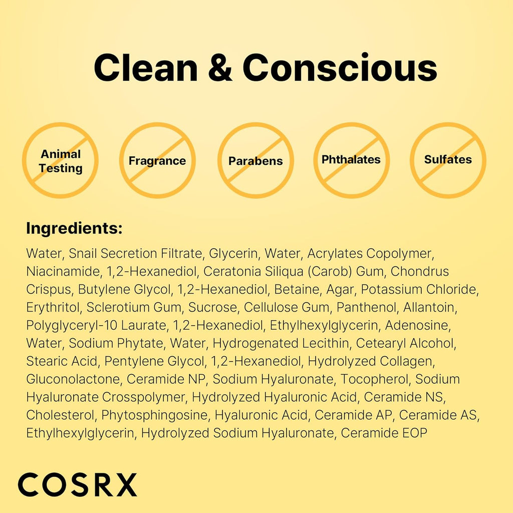 COSRX Advanced Snail Mucin Glass Glow Hydrogel Mask (34g x 3)