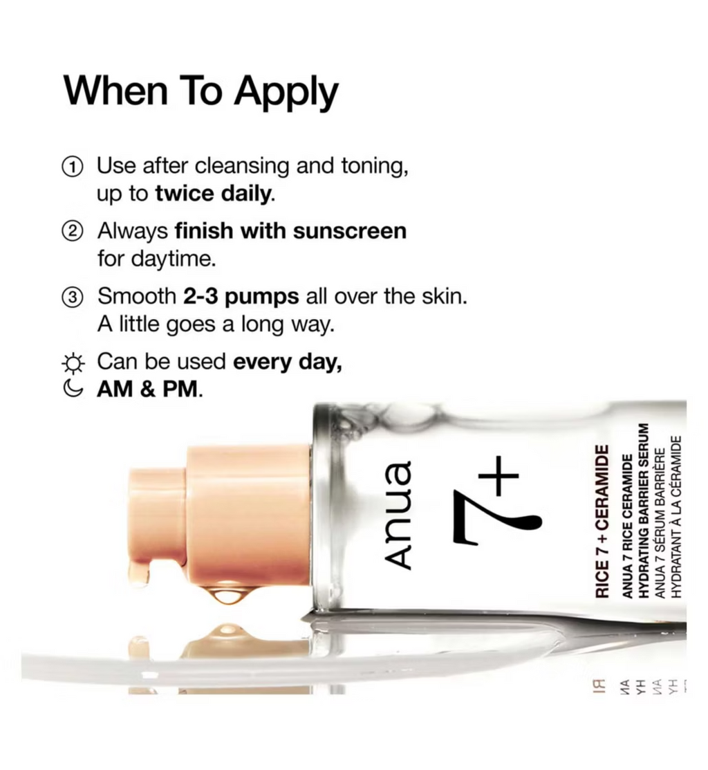 Anua Rice Ceramide 7 Hydrating Barrier Serum 50ml