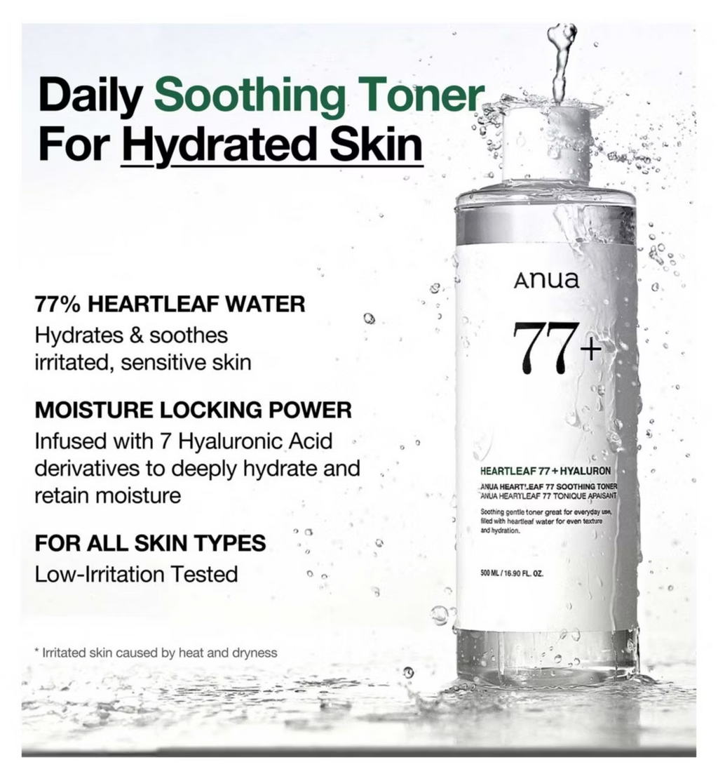 Anua Heartleaf 77+ Soothing Toner 500ml