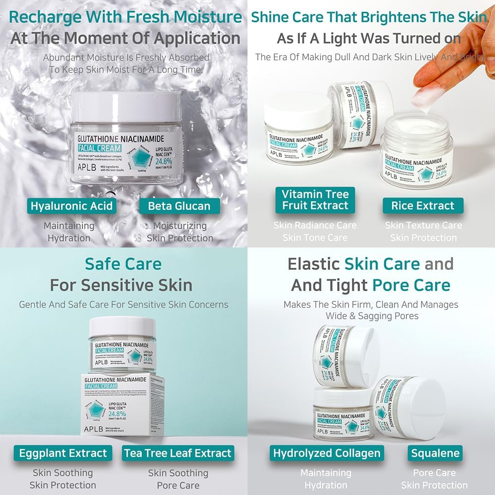 APLB Glutathione & Niacinamide Brightening Facial Cream