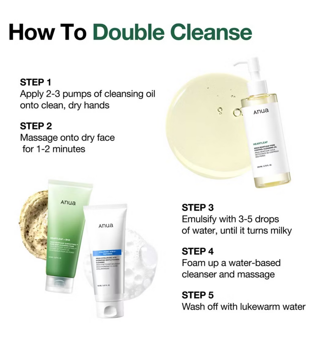 Anua Heartleaf Quercetinol Pore Deep Cleansing Foam 150ml – Gentle Pore Cleanser with Exfoliation & Hydration