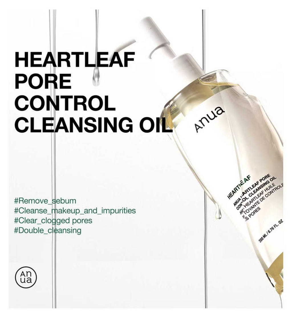 Anua Heartleaf Pore Control Cleansing Oil 200ml – Hydrating Oil for Acne-Prone Skin
