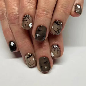 Black Halloween Press-on Nails-0