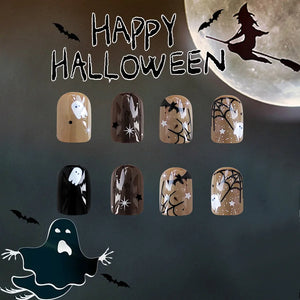 Black Halloween Press-on Nails-2