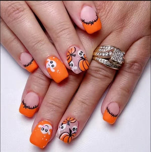 Black Halloween Press-on Nails-10