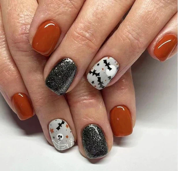 Black Halloween Press-on Nails-18