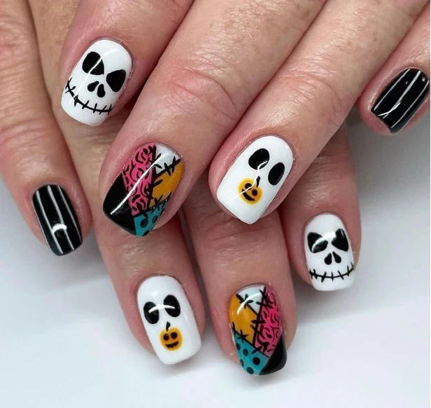 Black Halloween Press-on Nails-20