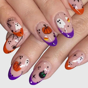 Black Halloween Press-on Nails-21