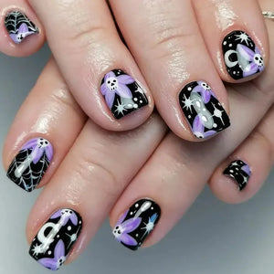 Black Halloween Press-on Nails-25
