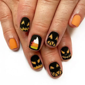 Black Halloween Press-on Nails-26