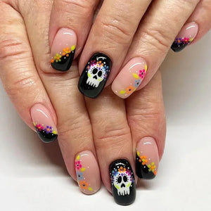 Black Halloween Press-on Nails-27