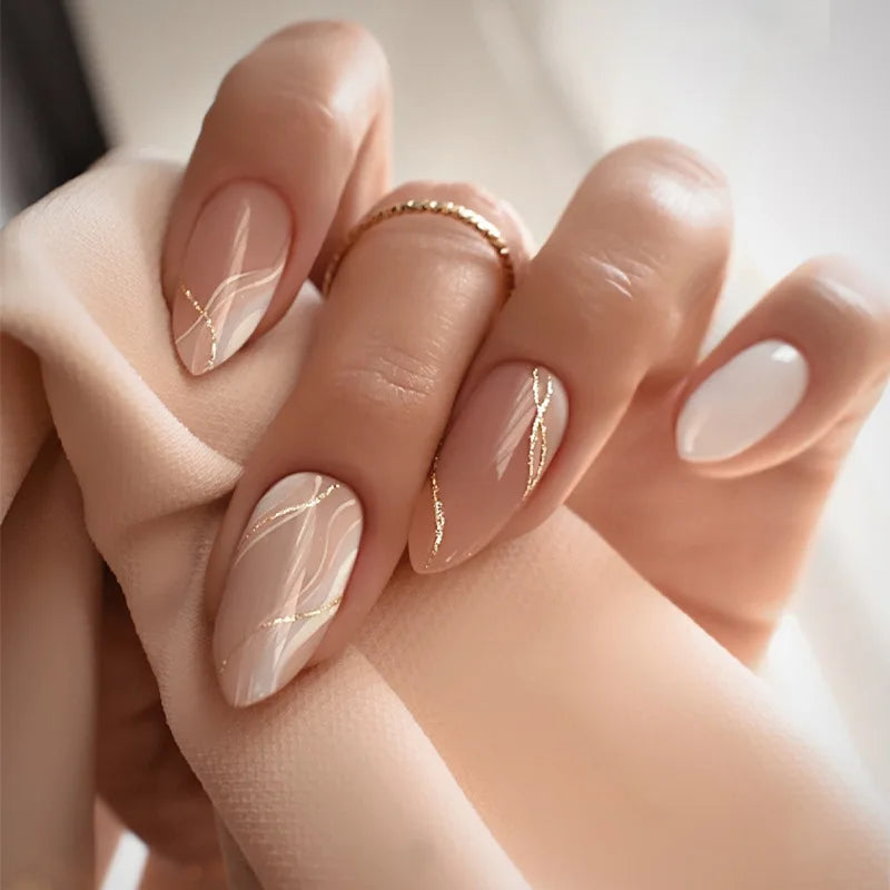 Chic Almond Press-On Nails-4