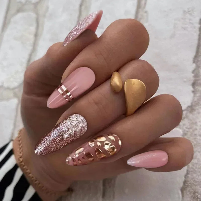 Chic Almond Press-On Nails-17