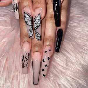 Chic Noir Ballerina Press-On Nails-18