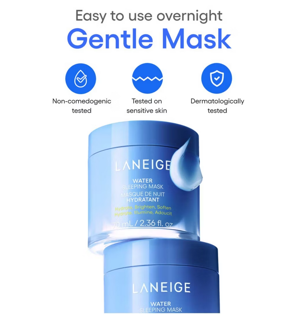 LANEIGE Water Sleeping Mask 70ml - Overnight Hydration & Radiance Boost