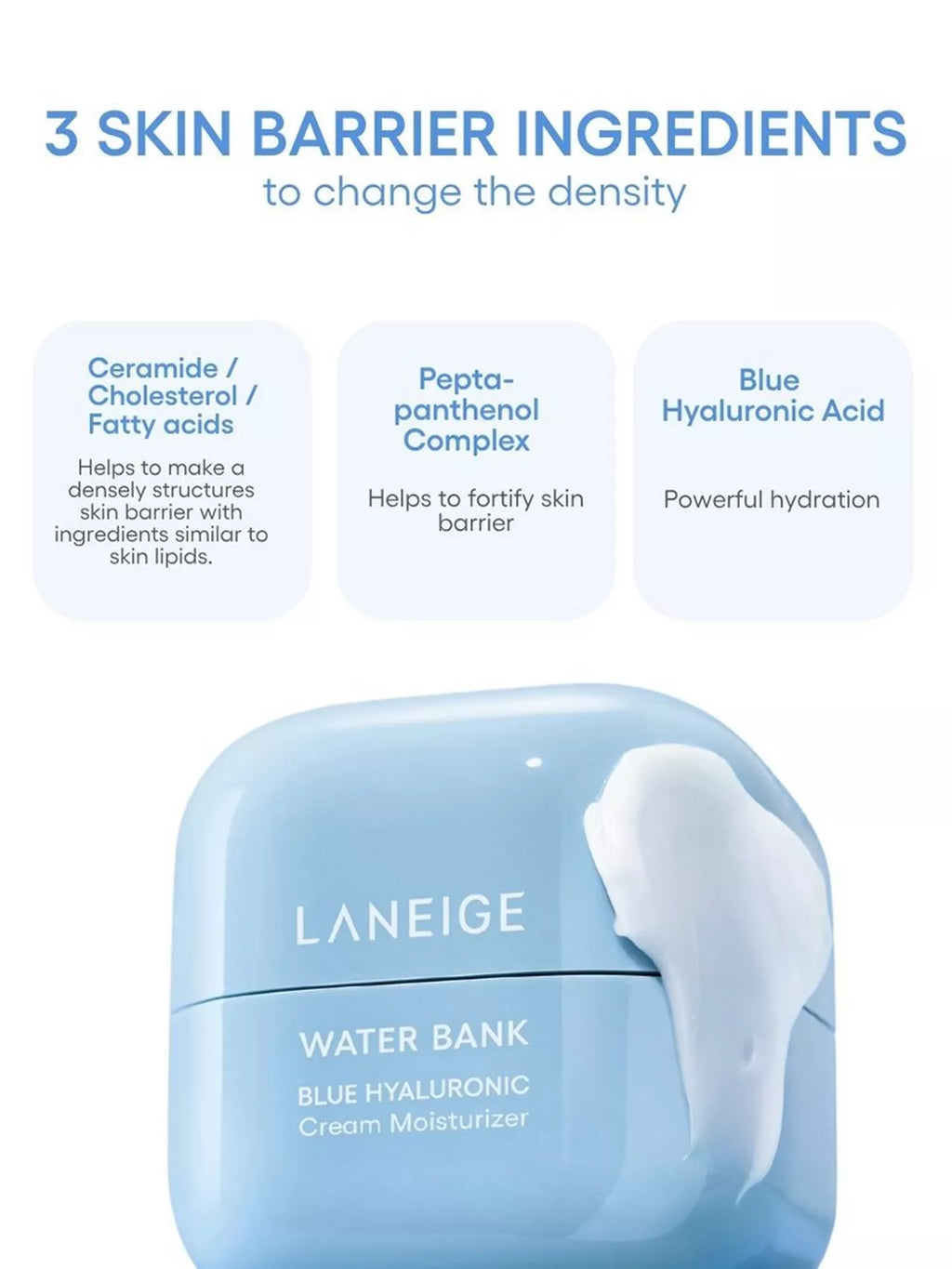LANEIGE Water Bank Blue Hyaluronic Cream Moisturizer 20ml
