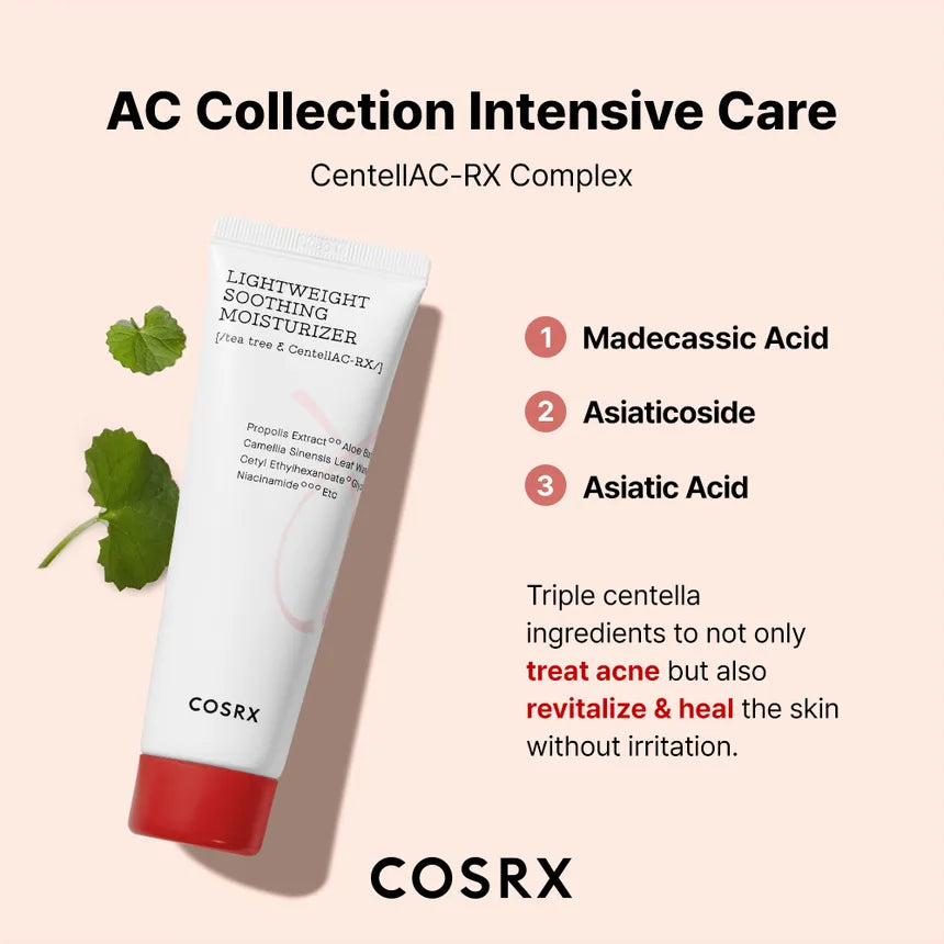 COSRX AC Collection Lightweight Soothing Moisturizer 80ml – Oil-Free Hydration for Acne-Prone Skin