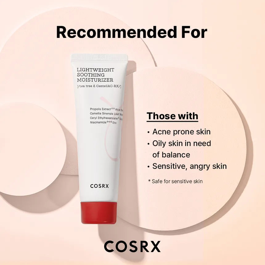 COSRX AC Collection Lightweight Soothing Moisturizer 80ml – Oil-Free Hydration for Acne-Prone Skin