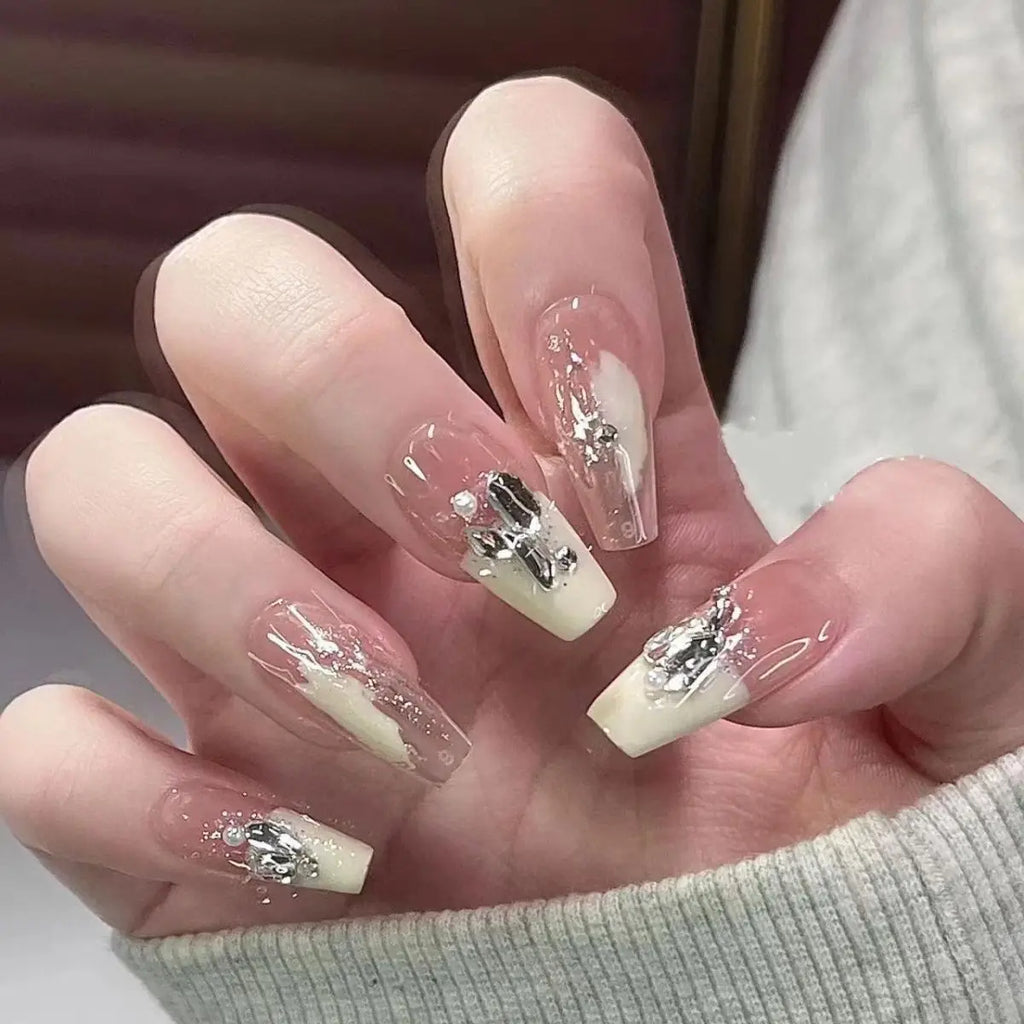 Medium Long Acrylic Fake Nails-2