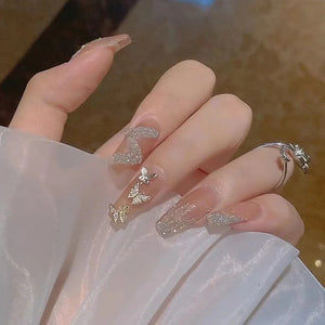 Medium Long Acrylic Fake Nails-4