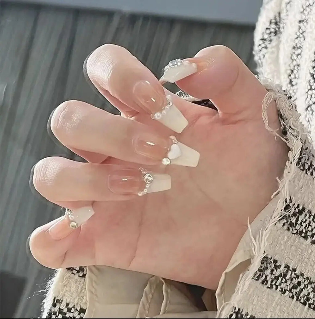 Medium Long Acrylic Fake Nails-15