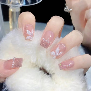 Medium Long Acrylic Fake Nails-19