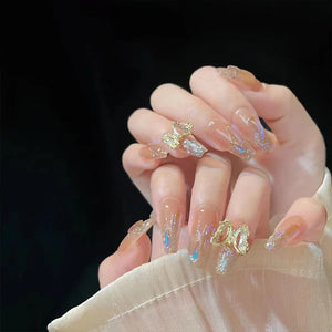 Medium Long Acrylic Fake Nails-29