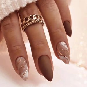 Chic Almond Press-On Nails-53