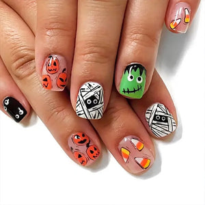 Black Halloween Press-on Nails-29