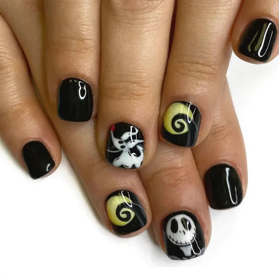 Black Halloween Press-on Nails-32
