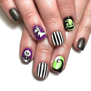 Black Halloween Press-on Nails-31