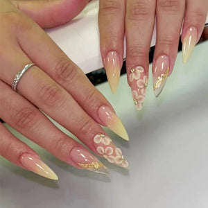 Stylish Almond Ballerina Press-On Nails-5