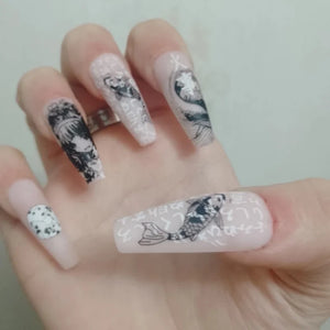 Tomie-Inspired Horror Press-On Nails-4
