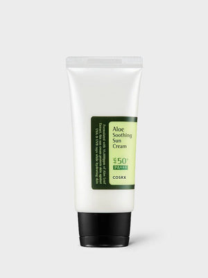 CosRX Aloe Soothing Sun Cream tube on a white background