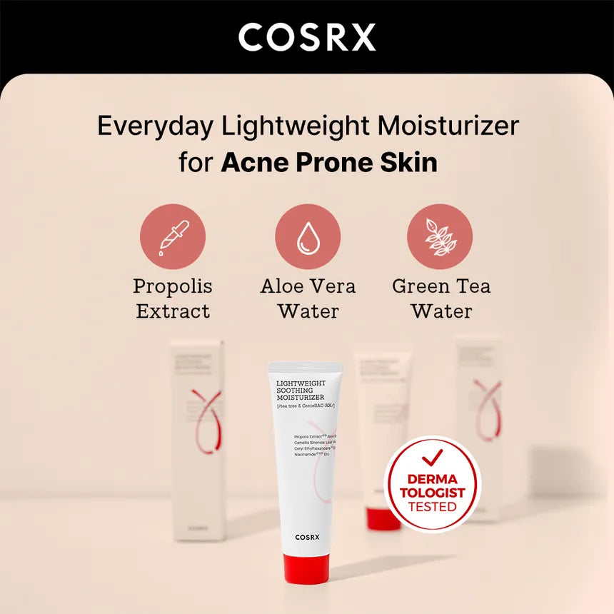 COSRX AC Collection Lightweight Soothing Moisturizer 80ml – Oil-Free Hydration for Acne-Prone Skin