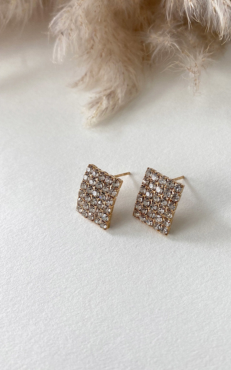 Willa Embellished Earrings – Gold & Silver Crystal Statement Jewellery