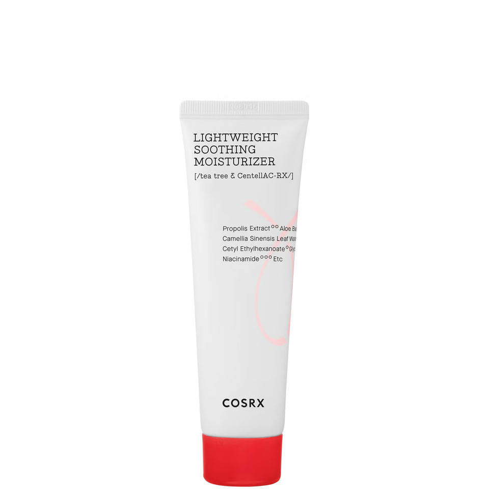 Cosrx Lightweight Soothing Moisturizer tube on a white background